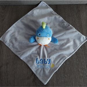 Baby Starters Baby Suarus Dinosaur Dino Lovey Security Blanket Rattle 13.5x12.5
